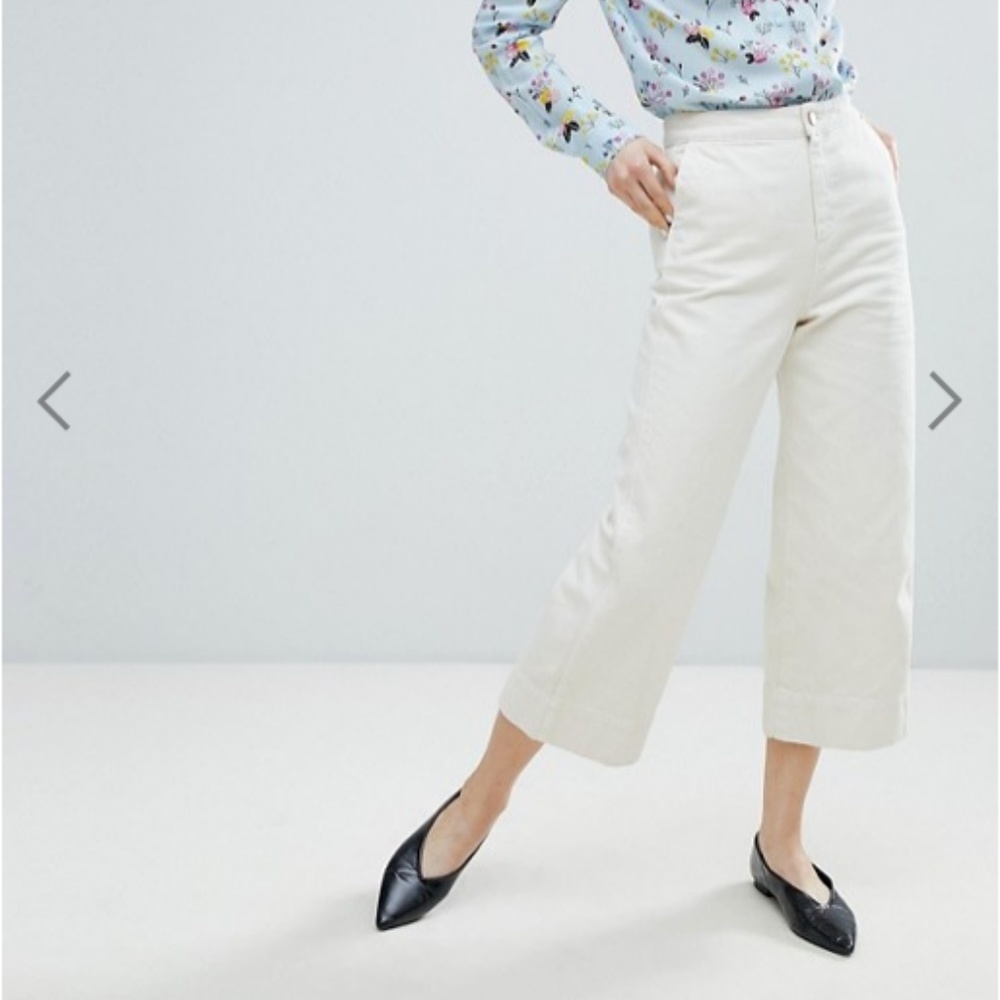 Off-White Wide Leg Denim Culottes